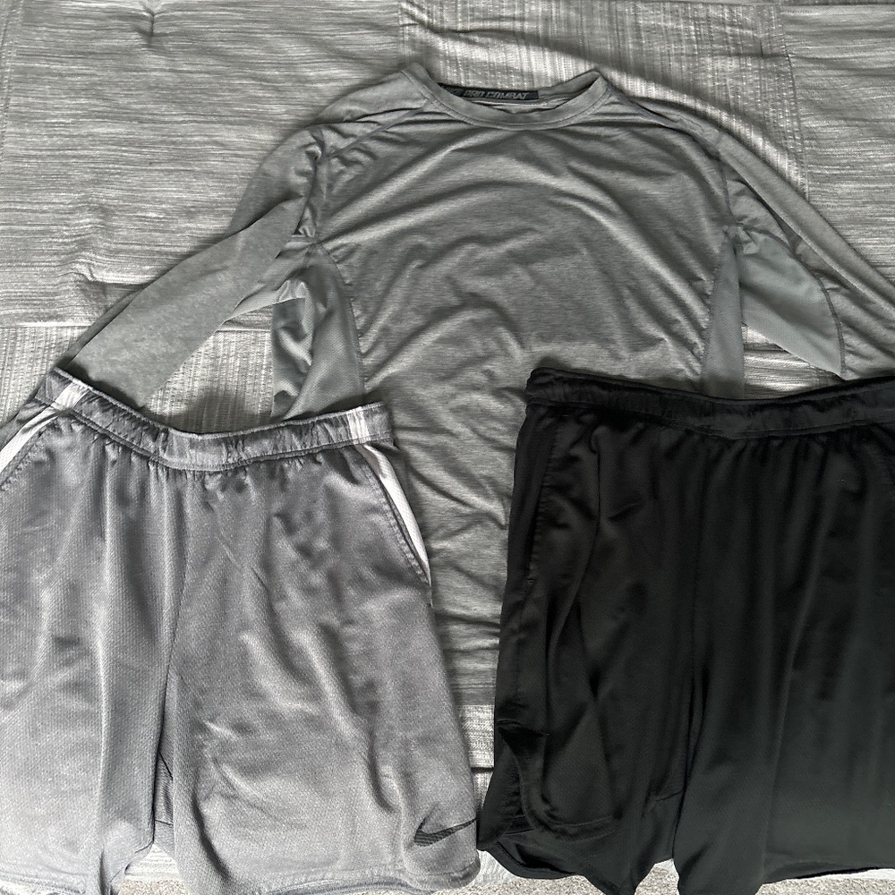 Nike shorts and long sleeve